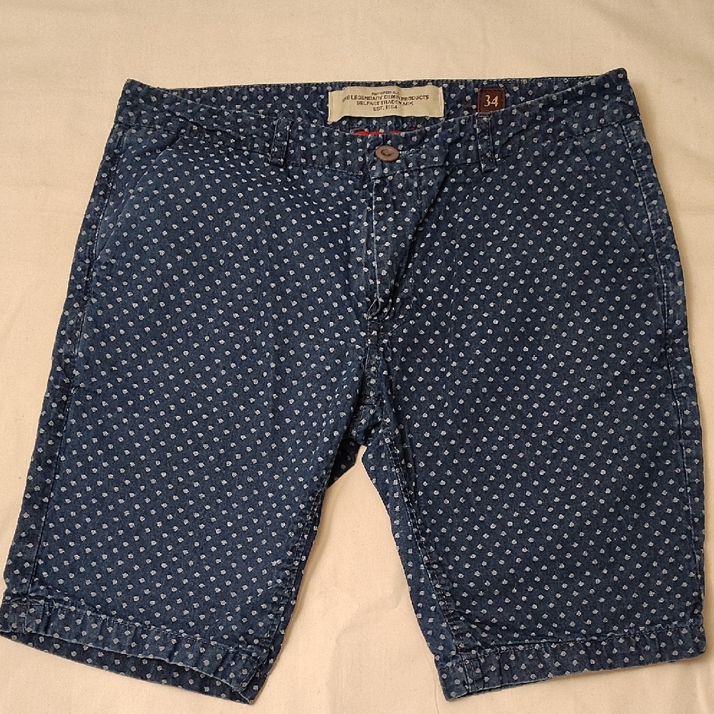 Men's Faith For All The Legendary Denim Products Belfast Navy Blue Shorts 34